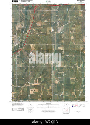 Cartes topographiques USGS IOWA IA Neola 20100429 Restauration TM Banque D'Images
