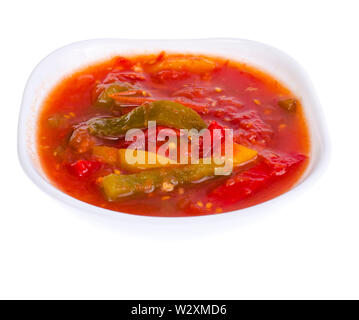 Lecho hongrois de tomates et de paprika doux Banque D'Images