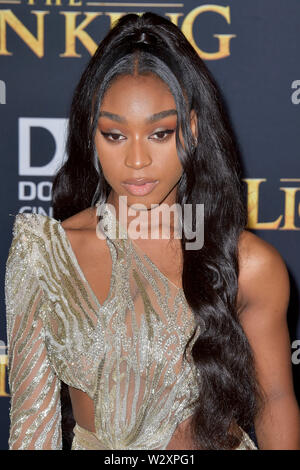 Kordei Normani Hamilton lors de la première mondiale du film 'Le Roi Lion' au Kodak Theater. Los Angeles, l'utilisation dans le monde entier 09.07.2019 | Banque D'Images