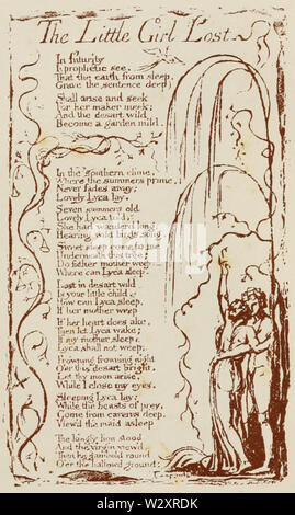 Vie de William Blake (1880), Volume 1, chants d'expérience - Petite fille perdu Banque D'Images