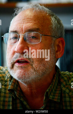 L'économiste américain et professeur à l'université de Columbia, Joseph Stiglitz. Banque D'Images
