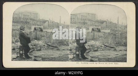 À la nord en haut Mason St de Eddy, de Robert N Dennis collection de vues stéréoscopiques Banque D'Images