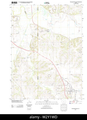 Cartes topographiques USGS IOWA IA Pleasantville 20130408 Restauration TM Banque D'Images