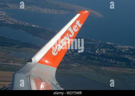 SHARKLET TRIBORD SUR EASYJET AIRBUS A320-271NEO. Banque D'Images