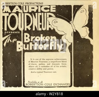 Maurice Tourneur Le Broken Butterfly 1 Film par jour 1919 Banque D'Images