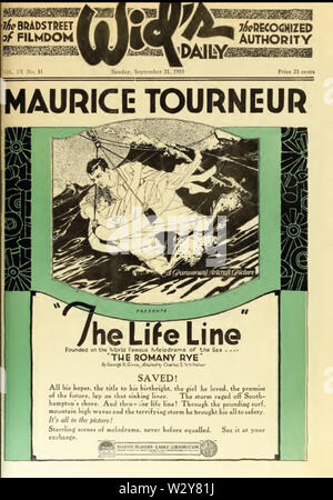 Maurice Tourneur La ligne de la vie quotidienne Film 1919 Banque D'Images