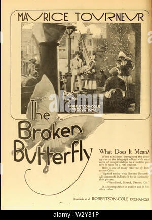 Maurice Tourneur Le Broken Butterfly 3 Quotidien Film 1919 Banque D'Images