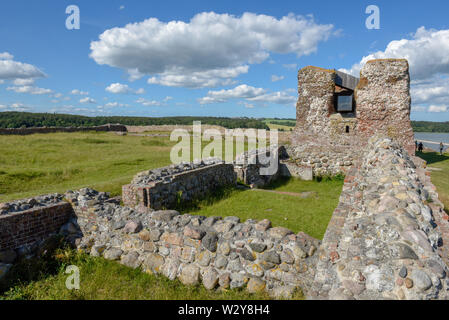 Ruines du château de Kalo à Mols Bjerge Parc National à Djursland au Danemark Banque D'Images