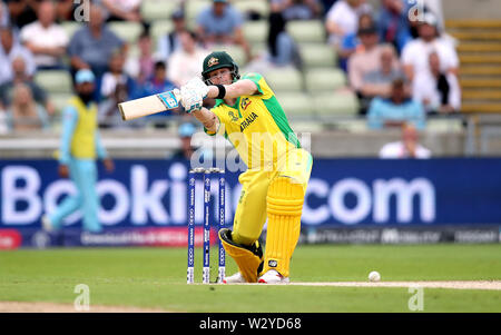 Steve Smith de l'Australie au bâton en action pendant la Coupe du Monde de la CPI, la demi-finale à Edgbaston, Birmingham. Banque D'Images