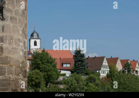 Vieille ville, waldenburg, région Hohenlohe, heilbronn-Franconie, Bade-Wurtemberg, Allemagne Banque D'Images