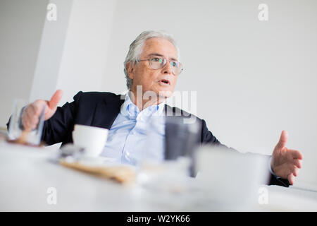 11 juillet 2019, Berlin, Düsseldorf : Ron Sommer, ancien président directeur général de Deutsche Telekom, enregistrées au cours d'un dpa entrevue. L'été sera de 70 ans le 29.07.2019. Photo : afp/Vennenbernd Rolf Banque D'Images