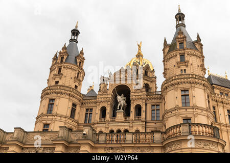 Schwerin, Allemagne. Détails du château de Schwerin (palais) Schweriner Schloss, Site du patrimoine mondial en 1 Banque D'Images