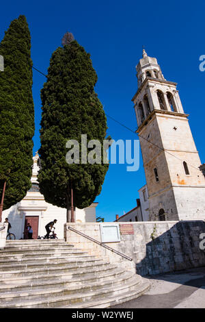 Crkva svetog Josipa, Église de Saint Joseph, Vela Luka, l'île de Korcula, Dalmatie, Croatie Banque D'Images