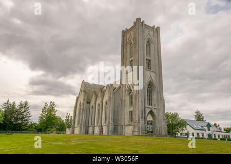 L'Islande, Reykjavik, Juillet 2019 : Cathédrale de Christ le Roi ou en islandais : église de Landakot, Basilique officiellement Krists konungs (la basilique du Christ Banque D'Images