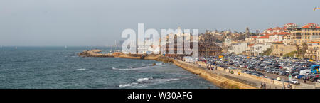 Tel Aviv, Israël - 13 Avril 2019 : Belle Vue aérienne d'un port de Jaffa pendant une journée ensoleillée. Banque D'Images