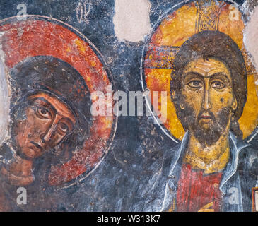 Fresques byzantines en église Panagia Kera, Kritsa Banque D'Images