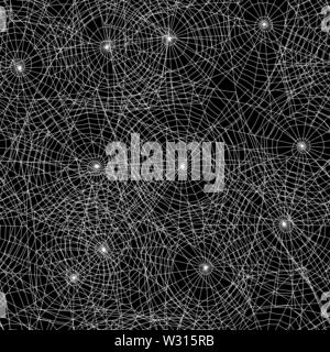 Spider web silhouette transparente Halloween pattern. Illustration de Vecteur