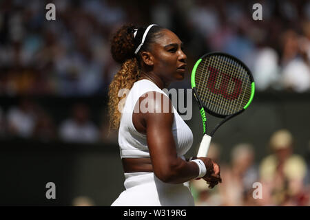 Londres, Royaume-Uni. 11 juillet, 2019. Londres, ANGLETERRE - 11 juillet : Serena Williams participe à dix jours du tennis de Wimbledon à l'All England Lawn Tennis et croquet Club le 11 juillet 2019 à Londres, Angleterre les gens : Serena Williams Credit : tempêtes Media Group/Alamy Live News Banque D'Images