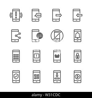 Cell phone icon set.Vector illustration Illustration de Vecteur