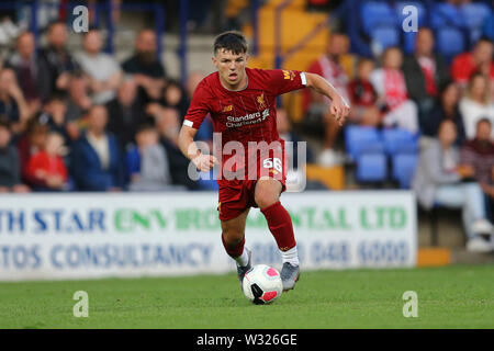 Birkenhead, UK. 11 juillet, 2019. Bobby Duncan de Liverpool en action. La pré-saison match amical de football, Tranmere Rovers v Liverpool au Prenton Park à Birkenhead, Wirral le jeudi 11 juillet 2019. Ce droit ne peut être utilisé qu'à des fins rédactionnelles. Usage éditorial uniquement, licence requise pour un usage commercial. Aucune utilisation de pari, de jeux ou d'un seul club/ligue/dvd publications. Photos par Chris Stading/Andrew Orchard la photographie de sport/Alamy live news Crédit : Andrew Orchard la photographie de sport/Alamy Live News Banque D'Images