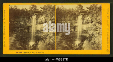 Cascade d'argent, près de St Anthony, par Whitney's Gallery Banque D'Images