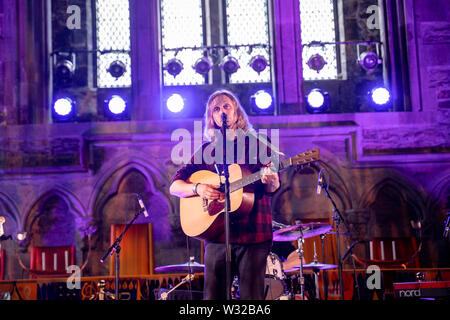 Bergen, Norvège - Juin 15th, 2019. Le chanteur et compositeur norvégien Jarle Skavhellen effectue un concert live au festival de musique norvégienne 2019 Bergenfest à Bergen. (Photo crédit : Gonzales Photo - Jarle H. MEO). Banque D'Images