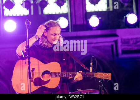 Bergen, Norvège - Juin 15th, 2019. Le chanteur et compositeur norvégien Jarle Skavhellen effectue un concert live au festival de musique norvégienne 2019 Bergenfest à Bergen. (Photo crédit : Gonzales Photo - Jarle H. MEO). Banque D'Images