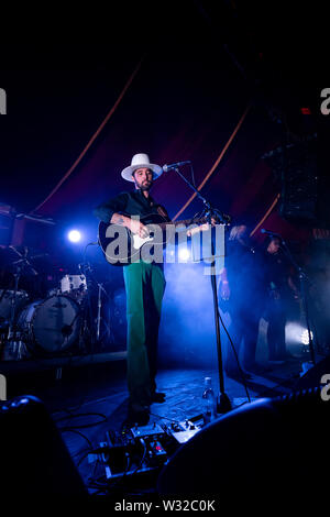 Bergen, Norvège - Juin 12th, 2019. Le chanteur et auteur-compositeur américain Ryan Bingham effectue un concert live au cours de la fête de la musique 2019 Bergenfest norvégien de Bergen. (Photo crédit : Gonzales Photo - Jarle H. MEO). Banque D'Images