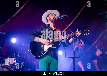 Bergen, Norvège - Juin 12th, 2019. Le chanteur et auteur-compositeur américain Ryan Bingham effectue un concert live au cours de la fête de la musique 2019 Bergenfest norvégien de Bergen. (Photo crédit : Gonzales Photo - Jarle H. MEO). Banque D'Images