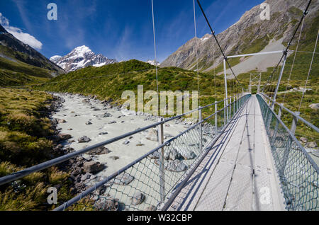 Hooker valley track, Mt. (L'Aoraki Mt. Cook), Nouvelle-Zélande Banque D'Images