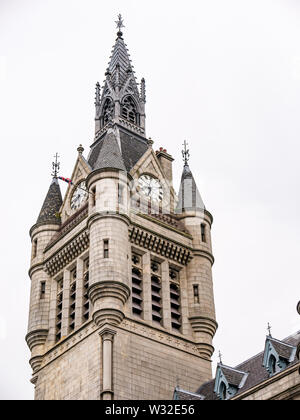 Style classique en granit par James Burn, tour de ville d'Aberdeen, Castle Street, Aberdeen, Écosse, Royaume-Uni Banque D'Images