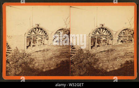 Rivière Sudbury Conduit, BWW, Div 4, SEC 15, Nov 13, 1876 Vue de côté sud de l'est un pilier de arch, et d'arches C et D, à partir de Robert N Dennis collection de vues stéréoscopiques Banque D'Images