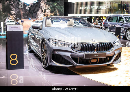 Genève, Suisse, mars 2019 La BMW Série 8 Cabrio 840d, Genève International Motor Show, 8-class cabriolet voiture fabriquée et commercialisée par BMW Banque D'Images