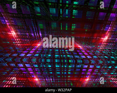 Futuristic background - glowing - abstract image générée numériquement Banque D'Images