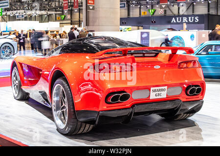 Genève, Suisse, 05 mars 2019 : Ecole Espera Sbarro GTC Concept Prototype voiture au Salon International de l'Automobile de Genève Banque D'Images