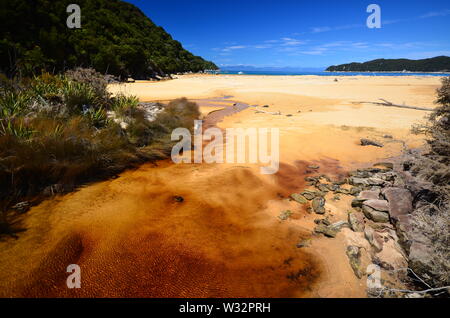 L'estuaire de Onetahuti en parc national Abel Tasman Banque D'Images