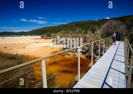 L'estuaire de Onetahuti en parc national Abel Tasman Banque D'Images