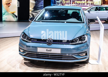 Genève, Suisse, May 2019 Volkswagen VW Golf MK7 MQB septième génération à Genève International Motor Show, produit par l'allemand Volkswagen Group Banque D'Images