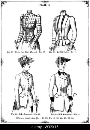 Les lames' guide pratique de la coupe des vêtements pour dames 0076 Banque D'Images