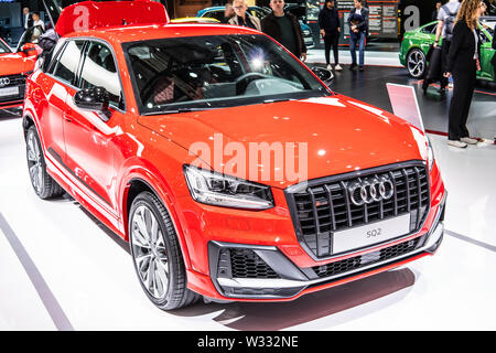 Genève, Suisse, May 2019 Audi Quattro rouge SQ2, Salon International de l'Automobile de Genève, suv produit par constructeur automobile allemand Audi AG Banque D'Images