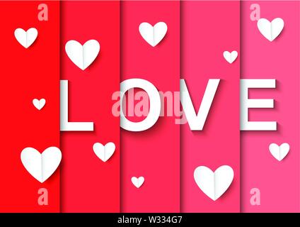 LOVE Happy Valentines Day. Carte vecteur Illustrator. Illustration de Vecteur