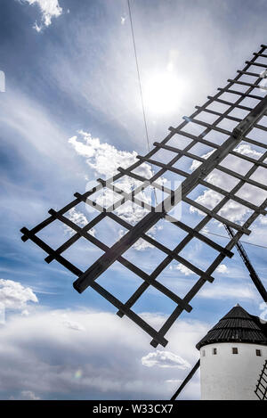 Lame de moulin en Castilla La Mancha. L'Espagne. Banque D'Images