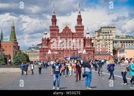 Moscou, Russie - Juillet 06, 2019 : Musée Historique de l'État sur la Place Rouge Banque D'Images
