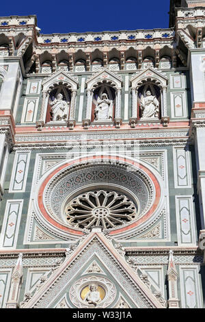 FLORENCE, ITALIE - 27 août 2018 : la cathédrale de Florence (Il Duomo di Firenze) Le 27 août 2018 à Florence, en Italie. Florence est la plus grande ville de tus Banque D'Images