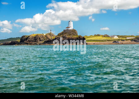 Ynys Llanddwyn ou l'île Llanddwyn sur la côte ouest d'Anglesey, dans le Nord du Pays de Galles, Royaume-Uni Banque D'Images