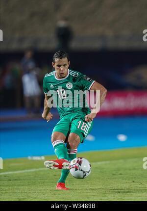 11 juillet 2019 - Suez, Côte d'Ivoire, en Egypte - FRANCE 11 Juillet 2019 : Mehdi Zeffane Embareck de l'Algérie lors de la coupe d'Afrique des Nations 2019 match entre la côte d'Ivoire et l'Algérie au stade de Suez en Égypte, Suez. Ulrik Pedersen/CSM. Banque D'Images