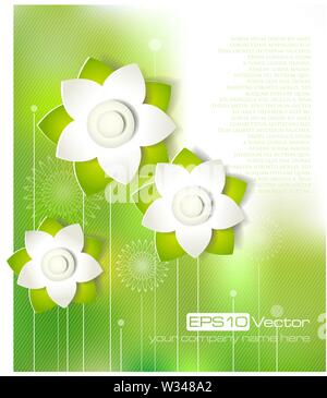 Découpe du printemps flower design. Vector illustration Illustration de Vecteur