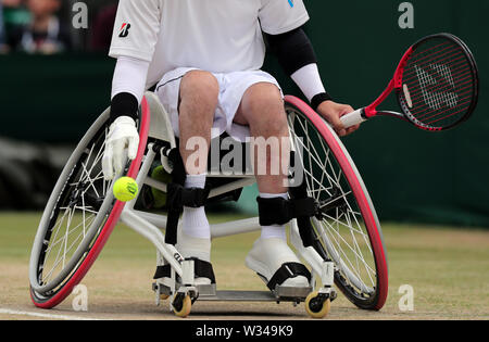 Wimbledon, Londres, Royaume-Uni. 12 juillet 2019. Tennis en fauteuil roulant, la finale du double, fauteuil roulant Quad 2019 Allstar Crédit : photo library/Alamy Live News Crédit : Allstar Photo Library/Alamy Live News Banque D'Images