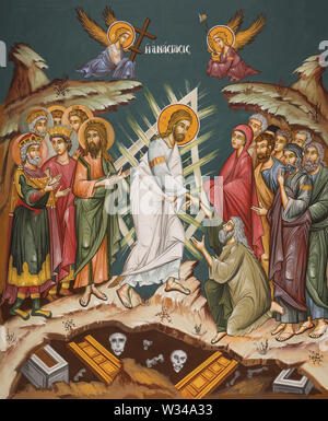 L'icône orthodoxe de la résurrection de Jésus Christ Banque D'Images