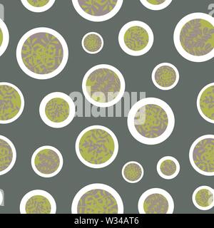 Vecteur transparente motif à pois avec motifs botaniques Illustration de Vecteur